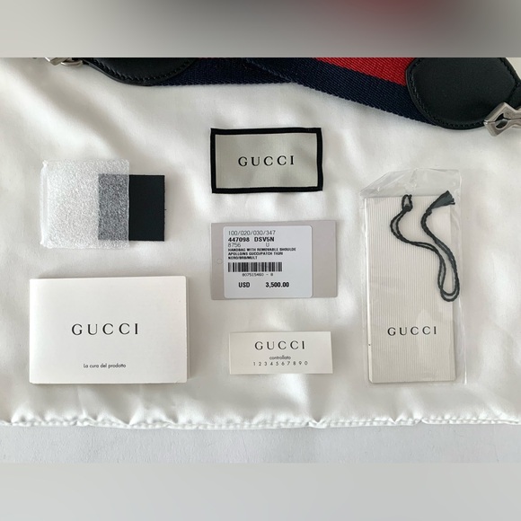 NWT Gucci’s Dionysus Double Tiger Hobo Bag with additional web canvas strap. - Picture 8 of 12